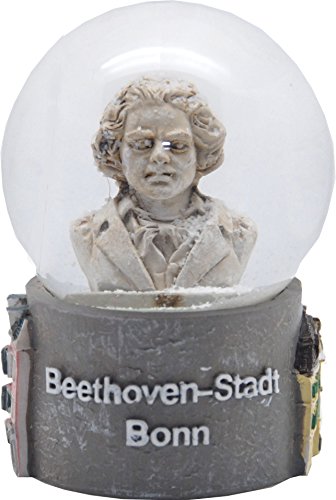 Schneekugel Souvenir Beethoven Stadt Bonn | B: 65mm H: 85 mm | Reiseandenken Deutschland Mitbringsel Schüttelkugel Geburtshaus Beethoven | 30066 von Schneekugelhaus