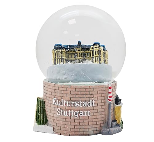 Souvenir Schneekugel Kulturstadt Stuttgart Reiseandenken Deutschland - 30005-65mm Durchmesser - Schüttelkugel Mitbringsel von Schneekugelhaus