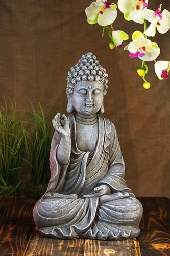 Schneemann-Versand Großer Thai Buddha Budda wunderschöne Figur Stein-Optik 40cm von Schneemann-Versand