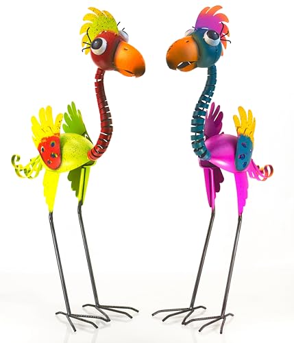 Schneemann-Versand Set Riesen Metall Figuren Vögel 67 cm Garten große stabile Gartendeko von Schneemann-Versand