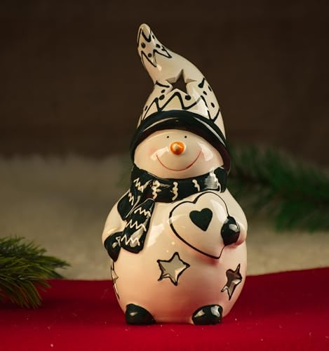 Windlicht Schneemann Friedolin Teelichthalter Kerzenhalter Weihnachten von Schneemann-Versand