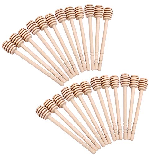 Schneespitze 50 Pcs Honey Spoon Haushalt Holz Tragbare Honiglöffel Honig Dipper Honig Dipper Löffel Holz für Honig Jar 15.5cm von Schneespitze