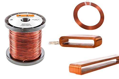 Backlackdraht Kupferlackdraht Durchmesser Ø 0,50 mm 1 kg ca. 520 Meter verbackbar im Ofen Spulen Cu Kupferlack Grad 1 CUL Kupferdraht Gewicht 1 Kilogramm 0,50 Millimeter Wickeldraht nach IEC 60317-38 von SchneiTec