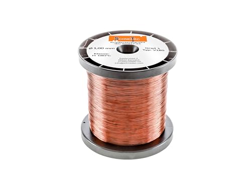 Kupferlackdraht V 180 Ø 1,00 mm 5 kg, ca. 690m - CU Lackdraht Grad 1 CUL Kupferdraht Wickeldraht Kupfer Draht nach IEC 60317-51 von SchneiTec