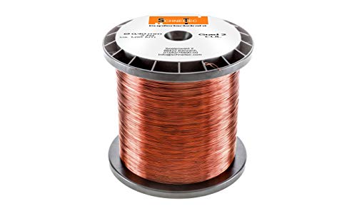 Kupferlackdraht W210 Ø 0,40 mm 2 kg, ca. 1690m - CU Lackdraht Grad 2 CUL Kupferdraht Gewicht 2 Kilogramm Durchmesser 0,40 Millimeter Wickeldraht Kupfer Draht nach IEC 60317-13 von SchneiTec