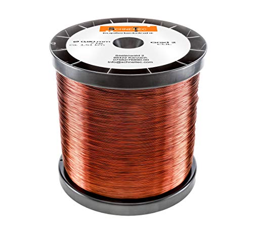 Kupferlackdraht W210 Ø 0,80 mm 7 kg, ca. 1510m - CU Lackdraht Grad 2 CUL Kupferdraht Gewicht 7 Kilogramm Durchmesser 0,80 Millimeter Wickeldraht Kupfer Draht nach IEC 60317-13 von SchneiTec