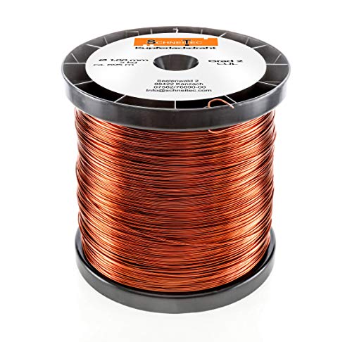 Kupferlackdraht W210 Ø 1,00 mm 5 kg, ca. 695m - CU Lackdraht Grad 2 CUL Kupferdraht Gewicht 5 Kilogramm Durchmesser 1,00 Millimeter Wickeldraht Kupfer Draht nach IEC 60317-13 von SchneiTec