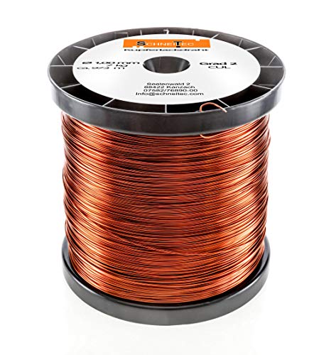 Kupferlackdraht W210 Ø 1,00 mm 7 kg, ca. 973m - CU Lackdraht Grad 2 CUL Kupferdraht Gewicht 7 Kilogramm Durchmesser 1,00 Millimeter Wickeldraht Kupfer Draht nach IEC 60317-13 von SchneiTec