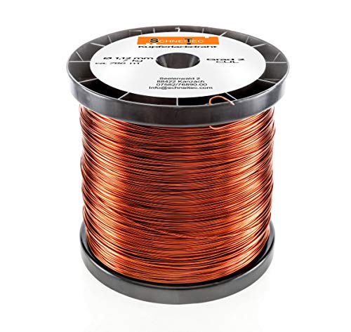 Kupferlackdraht W210 Ø 1,12 mm 7 kg, ca. 786m - CU Lackdraht Grad 2 CUL Kupferdraht Gewicht 7 Kilogramm Durchmesser 1,12 Millimeter Wickeldraht Kupfer Draht nach IEC 60317-13 von SchneiTec