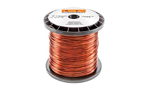 Kupferlackdraht W210 Ø 1,18 mm 3 kg, ca. 300m - CU Lackdraht Grad 2 CUL Kupferdraht Gewicht 3 Kilogramm Durchmesser 1,18 Millimeter Wickeldraht Kupfer Draht nach IEC 60317-13 von SchneiTec