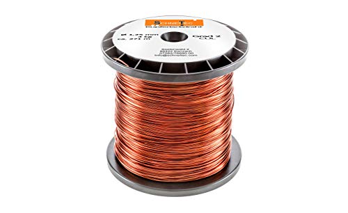 Kupferlackdraht W210 Ø 1,25 mm 3 kg, ca. 270m - CU Lackdraht Grad 2 CUL Kupferdraht Gewicht 3 Kilogramm Durchmesser 1,25 Millimeter Wickeldraht Kupfer Draht nach IEC 60317-13 von SchneiTec