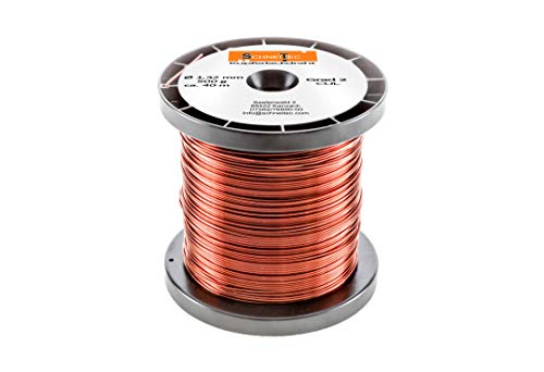 Kupferlackdraht W210 Ø 1,32 mm 500 g, ca. 40m - CU Lackdraht Grad 2 CUL Kupferdraht Gewicht 500 Gramm Durchmesser 1,32 Millimeter Wickeldraht Kupfer Draht nach IEC 60317-13 von SchneiTec