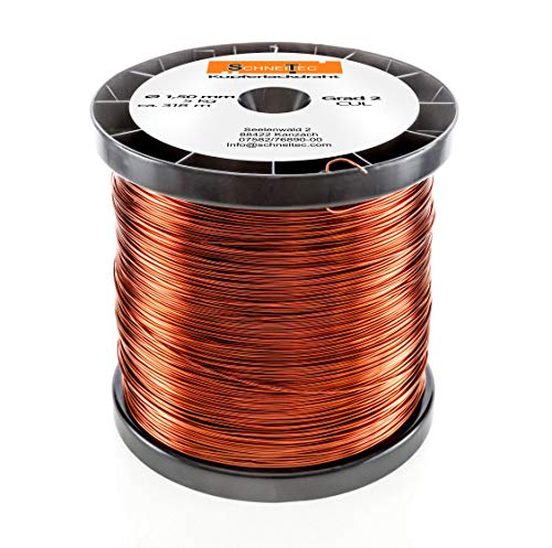 Kupferlackdraht W210 Ø 1,50 mm 5 kg, ca. 318m - CU Lackdraht Grad 2 CUL Kupferdraht Gewicht 5 Kilogramm Durchmesser 1,50 Millimeter Wickeldraht Kupfer Draht nach IEC 60317-13 von SchneiTec