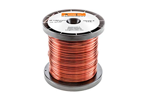 Kupferlackdraht W210 Ø 1,80 mm 1 kg, ca. 43m - CU Lackdraht Grad 2 CUL Kupferdraht Gewicht 1 Kilogramm Durchmesser 1,80 Millimeter Wickeldraht Kupfer Draht nach IEC 60317-13 von SchneiTec