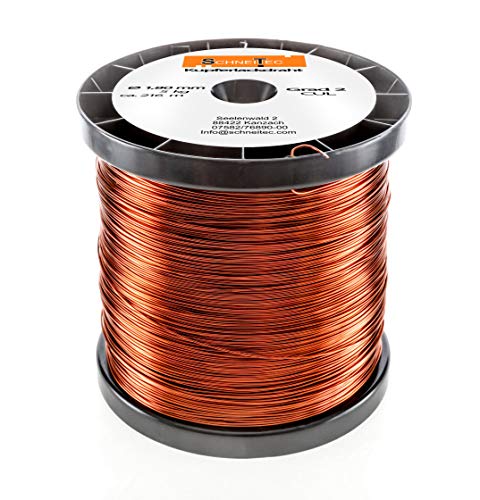 Kupferlackdraht W210 Ø 1,80 mm 5 kg, ca. 216m - CU Lackdraht Grad 2 CUL Kupferdraht Gewicht 5 Kilogramm Durchmesser 1,80 Millimeter Wickeldraht Kupfer Draht nach IEC 60317-13 von SchneiTec
