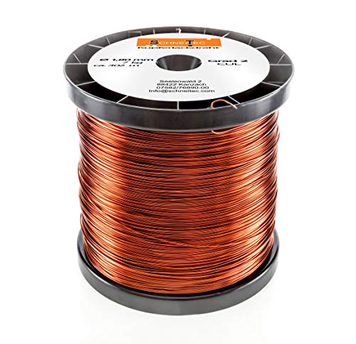 Kupferlackdraht W210 Ø 1,80 mm 7 kg, ca. 302m - CU Lackdraht Grad 2 CUL Kupferdraht Gewicht 7 Kilogramm Durchmesser 1,80 Millimeter Wickeldraht Kupfer Draht nach IEC 60317-13 von SchneiTec