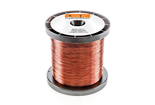 Kupferlackdraht W210 Ø 0,10 mm 200 g, ca. 2500m - CU Lackdraht Grad 2 CUL Kupferdraht Gewicht 200 Gramm Durchmesser 0,10 Millimeter Wickeldraht Kupfer Draht nach IEC 60317-13 von SchneiTec