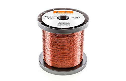 Kupferlackdraht W210 Ø 0,15 mm 200 g, ca. 1200m - CU Lackdraht Grad 2 CUL Kupferdraht Gewicht 200 Gramm Durchmesser 0,15 Millimeter Wickeldraht Kupfer Draht nach IEC 60317-13 Kupferlackdraht W210 Ø 0,15 mm 200 g, ca. 1200m - CU Lackdraht Grad 2 CUL Kupferdraht Gewicht 200 Gramm Durchmesser 0,15 Millimeter Wickeldraht Kupfer Draht nach IEC 60317-13 von SchneiTec