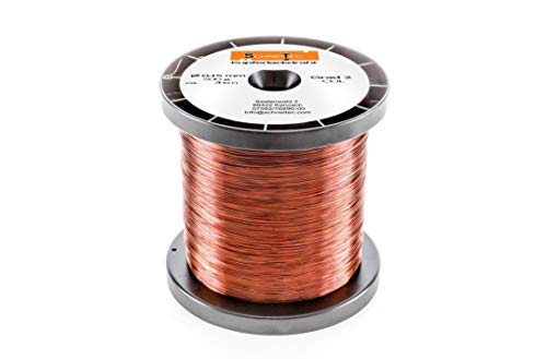 Kupferlackdraht W210 Ø 0,15 mm 500 g, ca. 3000m - CU Lackdraht Grad 2 CUL Kupferdraht Gewicht 500 Gramm Durchmesser 0,15 Millimeter Wickeldraht Kupfer Draht nach IEC 60317-13 von SchneiTec