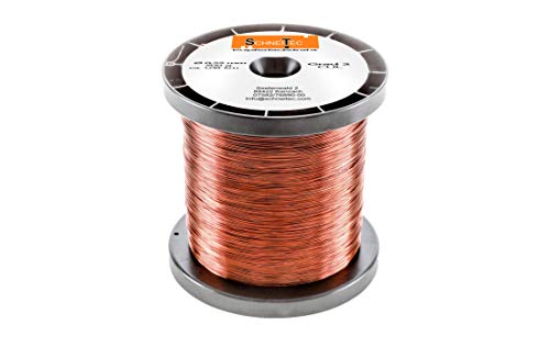 Kupferlackdraht W210 Ø 0,25 mm 500 g, ca. 1080m - CU Lackdraht Grad 2 CUL Kupferdraht Gewicht 500 Gramm Durchmesser 0,25 Millimeter Wickeldraht Kupfer Draht nach IEC 60317-13 von SchneiTec