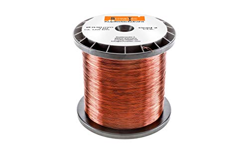 Kupferlackdraht W210 Ø 0,50 mm 3 kg, ca. 1570m - CU Lackdraht Grad 2 CUL Kupferdraht Gewicht 3 Kilogramm Durchmesser 0,50 Millimeter Wickeldraht Kupfer Draht nach IEC 60317-13 von SchneiTec