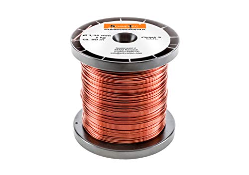 Kupferlackdraht W210 Ø 1,25 mm 1 kg, ca. 90m - CU Lackdraht Grad 2 CUL Kupferdraht Gewicht 1 Kilogramm Durchmesser 1,25 Millimeter Wickeldraht Kupfer Draht nach IEC 60317-13 Kupferlackdraht W210 Ø 1,25 mm 1 kg, ca. 90m - CU Lackdraht Grad 2 CUL Kupferdraht Gewicht 1 Kilogramm Durchmesser 1,25 Millimeter Wickeldraht Kupfer Draht nach IEC 60317-13 von SchneiTec