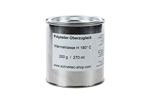 SchneiTec Polyester-Überzugslack 250 g / 270 ml Tränkharz Gießharz Kupfer CU Wärmeklasse H von SchneiTec