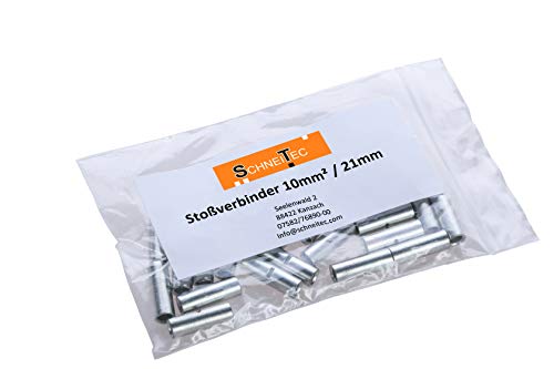 Stossverbinder 10 mm² / 21 mm lang / 10 Stück, Erweiterung elektrischer Verbindungen von SchneiTec