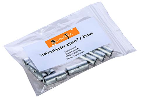 Stoßverbinder 25 mm² / 29 mm lang / 10 Stück, Erweiterung elektrischer Verbindungen von SchneiTec