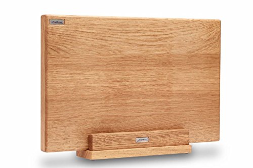 Schneidboard Eiche Inkl. Halter - Großes Design Schneidebrett Aus Holz Mit Halter - Made in Germany - 45x29x3,8 cm von Schneidboard