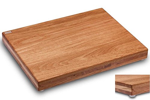 Schneidboard Eiche Premium - Design Schneidebrett Aus Holz - Made In Germany - 53x40x6 cm - Mit 2 Gratis Schneidauflagen von Schneidboard