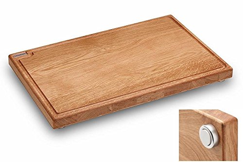 Schneidboard Eiche S+ - Design Schneidebrett Aus Holz mit Saftrille - Made in Germany - 45x29x3,8 cm von Schneidboard