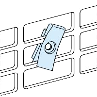 20 Clip-Muttern M6 für Lochplatte Marke Schneider Electric von Schneider Electric