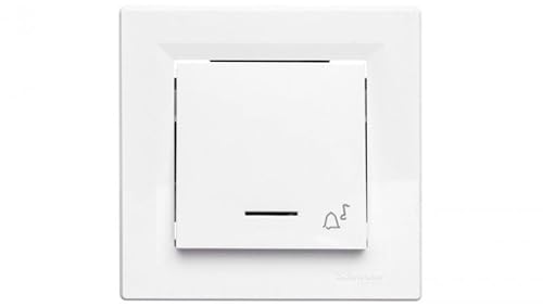 ASFORA Klingeltaster mit Beleuchtung Schraubklemmen weiß EPH1700321 Schneider electric 3606480525810 von Schneider Electric
