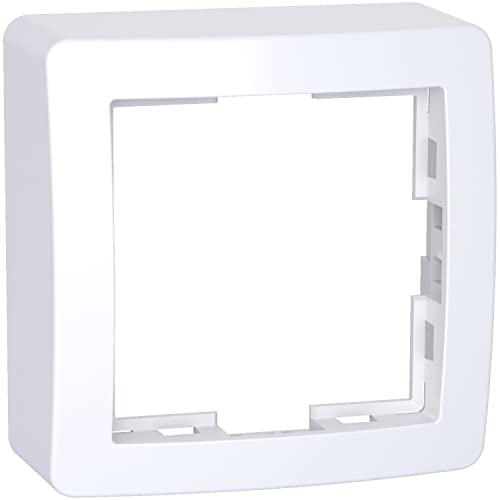 Schneider Electric - Alréa, Standardrahmen, einfach, 62 x 62 mm, Tiefe 31 mm, polarweiß - ALB61441P von Schneider Electric