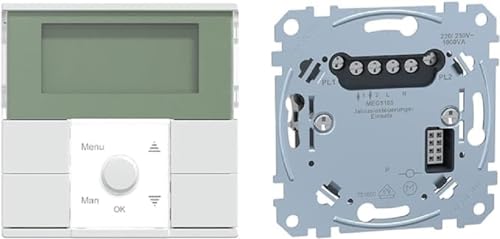 Bundle aus Schneider Electric Merten MEG5754-0315 Zeitschaltuhr-Modul Standard, aktivweiß glänzend, System M + Schneider Electric Merten MEG5165-0000 - Unterputz von Schneider Electric