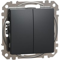 Kerzenständer-Verbinder, Schwarz Anthrazit Sedna Design von Schneider Electric
