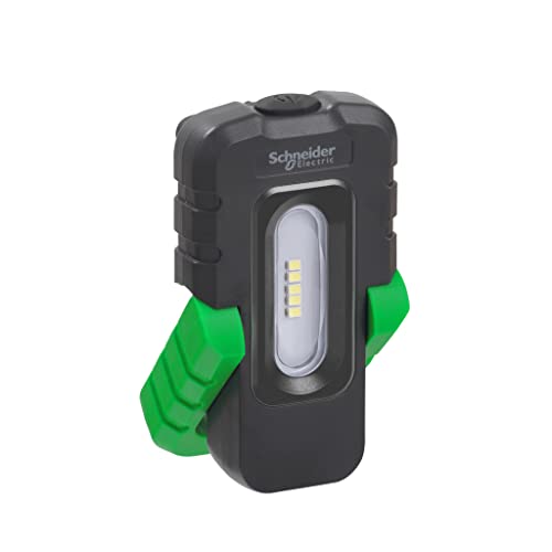 Schneider Electric Thorsman LED Taschenlampe Mini-Handleuchte Wiederaufladbarer Akku 1600mAh, Schutzklasse IP20/IK07, Dunkelgrau Grün, IMT47238 von Schneider Electric