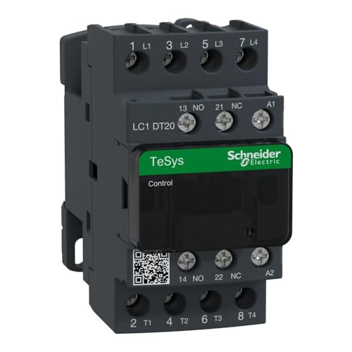 Schneider Electric TeSys Control Leistungsschütz LC1D, 4-polig, +1S+1Ö, Motorschutz, Spule 230V AC, Artikelnummer LC1DT20P7 von Schneider Electric
