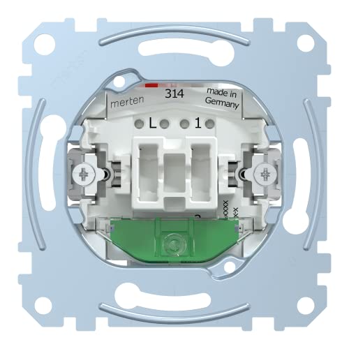 Schneider Electric Merten MEG3606-0000 Aus/Wechsel-Kontrollschalter-Einsatz 16 A - AC 250 V - Steckklemmen, Unterputz Einbau von Schalter und Steckdosen, Made in Germany von Schneider Electric