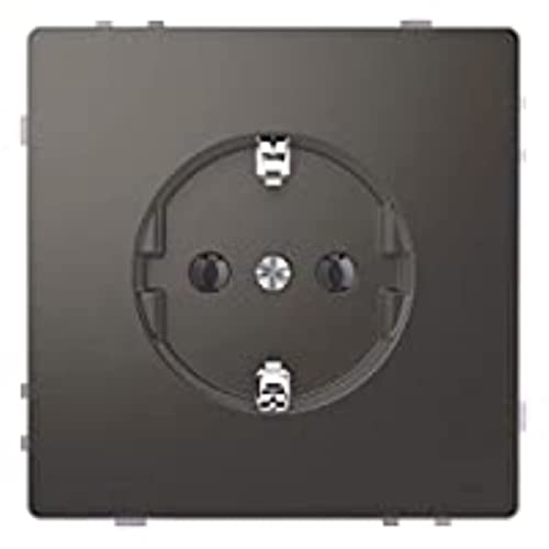 Schneider Electric Merten Schuko-Steckdose, 1-Fach, Steckklemmen, System Design, anthrazit, Artikelnummer MEG2301-6034, 1 Stück von Schneider Electric