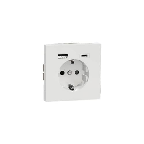 Schneider Electric Merten MEG2367-6035 System Design Schuko Steckdose mit Zwei Ausgängen zum Gleichzeitigen Betreiben/Laden von Zwei USB-Geräten mit Integriertem Akku, Lotosweiß Schneider Electric Merten MEG2367-6035 System Design Schuko Steckdose mit Zwei Ausgängen zum Gleichzeitigen Betreiben/Laden von Zwei USB-Geräten mit Integriertem Akku, Lotosweiß von Schneider Electric