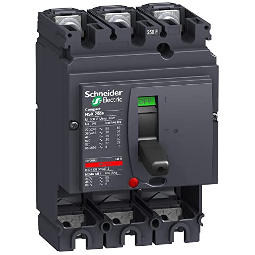 Schneider LV431403 Leistungsschalter Compact NSX250F, 250A, 3P, ohne Auslösesystem von Schneider