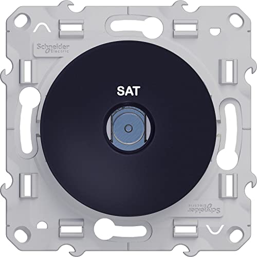 Odace, Sat Stecker anthrazit, mit Schrauben von Schneider Electric