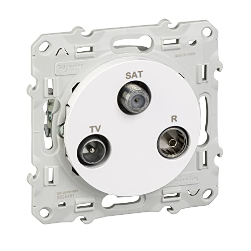 Odace, TV/FM//Sat Alu-Stecker, 1 Eingang, mit Schrauben von Schneider Electric