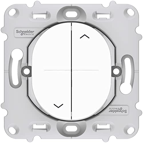 Schneider Electric S261208 Ovalis – Schalter mit 2 Knöpfen für Rollladen – Fix mit Schrauben von Schneider Electric