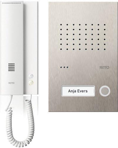 Ritto Audio Türsprechanlage, Acero PUR Türstation im Komplettset für Einfamilienhaus, Edelstahl Türstation, RGE1818125, Komplettpaket, Türstation von Schneider Electric