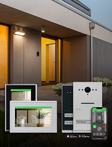 Schneider Electric RGE2092150 Twin Bus Ritto TWINBUS IP VIDEO SET Türsprechanlage, 1WE, AP, GRAU, Antharzitgrau, 1 Familie von Schneider Electric