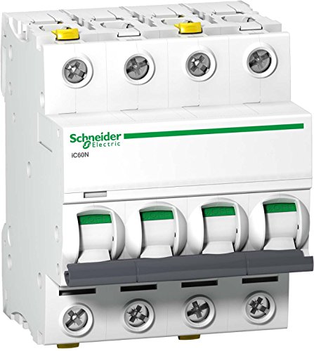 Schneider Electric iC60N MCB Leitungsschutzschalter Typ C, 4-polig 50A 440V, Abschaltvermögen 6 kA Acti 9 von Schneider Electric