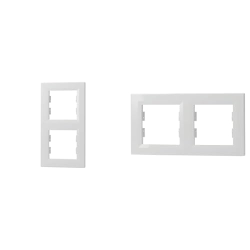 Schneider Electric Asfora EPH5810221D 2-Fach Rahmen für Schalter und Steckdose, Vertikal, weiß & Asfora EPH5800221D 2-Fach Rahmen für Steckdose und Schalter, Horizontal, weiß Schneider Electric Asfora EPH5810221D 2-Fach Rahmen für Schalter und Steckdose, Vertikal, weiß & Asfora EPH5800221D 2-Fach Rahmen für Steckdose und Schalter, Horizontal, weiß von Schneider Electric